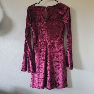 Hollister Velvet Bell Sleeve Dress